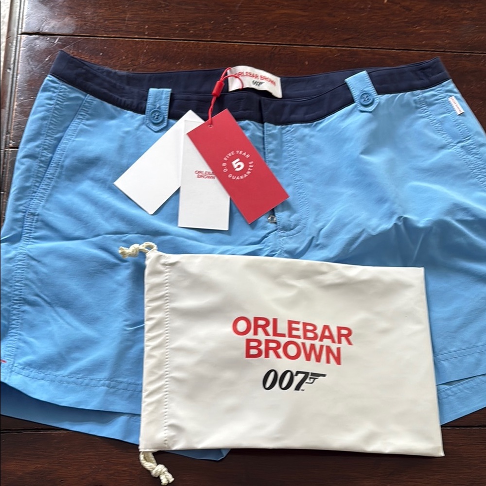 James Bond-Inspired NIB Orlebar Brown 007 Setter Thunderball Swim Trunks size 36